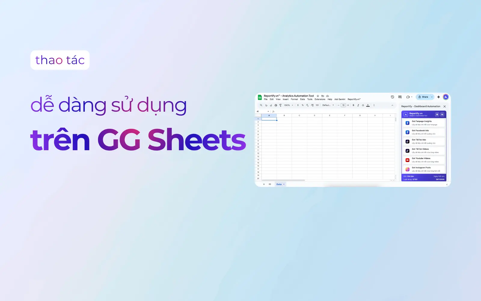 Quản lý trực quan trên Google Sheet